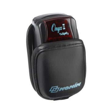 Luxe lederlook etui voor Onyx, zwart met clip